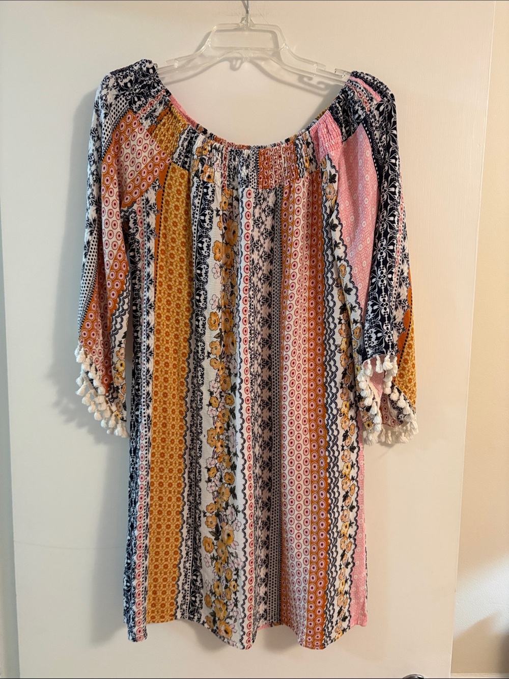 💫 💛 Boho Striped Tunic Dress 🧡